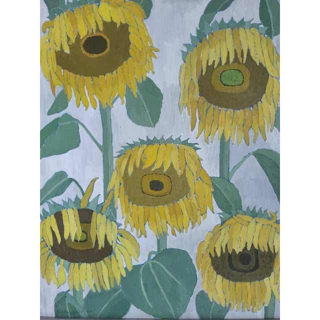 This painting dated 1969 is titled sunflowers and is by the popular swedish artist Brita Streijffert (1917-2006)....