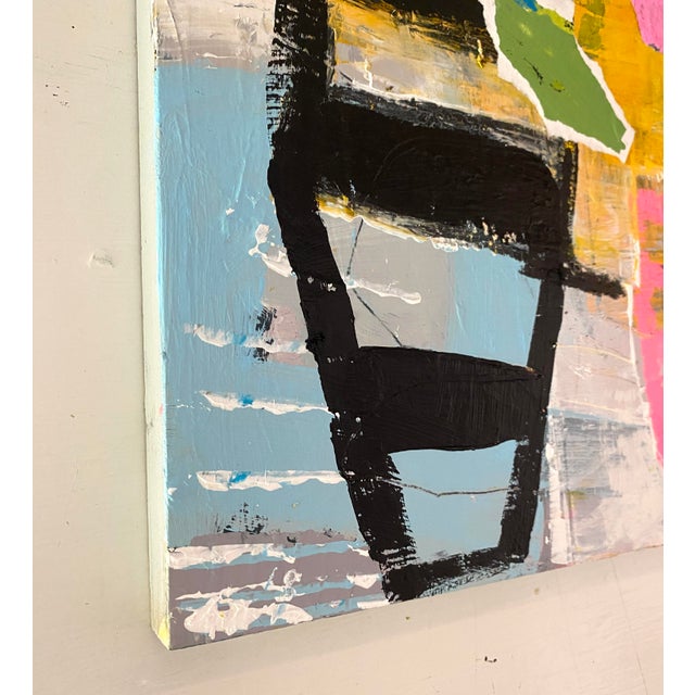 Abstract Sarah Trundle, Contemporary Abstract Mixed Media Painting, "Fill 'Er Up" For Sale - Image 3 of 3