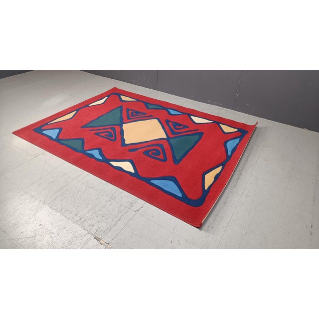Large Hand-Knotted Rug, 1980s For Sale - Image 6 of 8