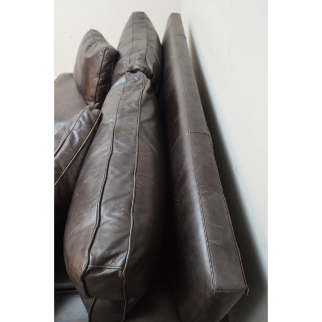 Baker Leather Sofa For Sale - Image 9 of 18
