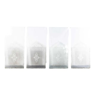 Etched Glass Window Panels, 1890s, Set of 4 For Sale