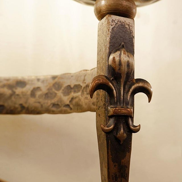 Brown Wrought Iron 2-Branch Wall Sconces, Set of 2 For Sale - Image 8 of 9