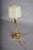 Gold Josef Hoffmann Style Brass Table Lamp, Opaline Glass Shade, Wiener Werkstätte Inspired, Austria / Europe, 1990s For Sale - Image 8 of 13