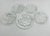 A charming set of classic pressed glass coasters in excellent condition. These pieces are durable, stackable and washable....