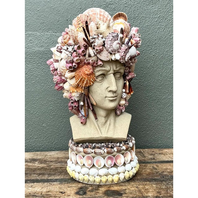 Vintage Coastal Shell Embellished Bust For Sale - Image 11 of 12