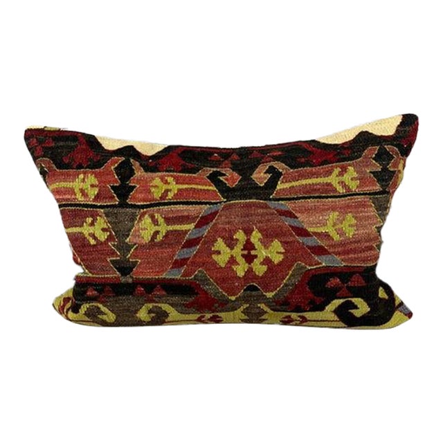 16 x 24 Kilim Pillow Turkish Cushion Splendor Serenity Pillow Cushion Cover For Sale