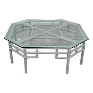 1960s Palm Beach Bamboo Cocktail Table For Sale