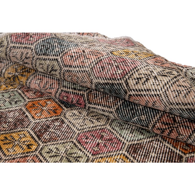 Textile Vintage Turkish Scatter Wool Rug 4 X 6 For Sale - Image 7 of 13