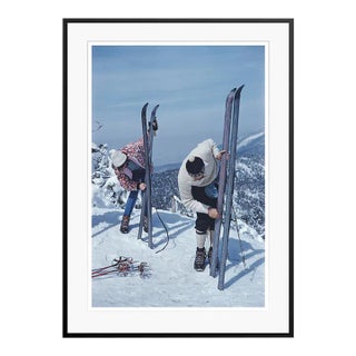 On the Slopes of Sugarbush 1960 by Slim Aarons Black Framed C-Print For Sale
