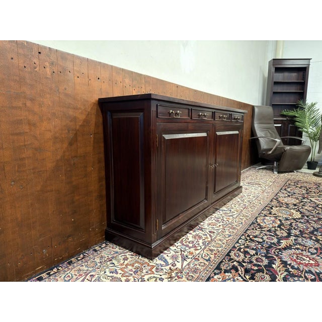 English Office Sideboard in Teak For Sale - Image 4 of 16