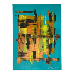 Modern French Multicolored Abstract Painting
