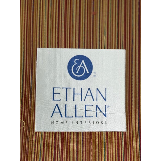 Ethan Allen Upholstered Rolled Arm Club Chair For Sale - Image 10 of 11