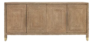 Matthew Izzo Home Casey Wrapped Rope Four Door Buffet With Satin Brass Hardware