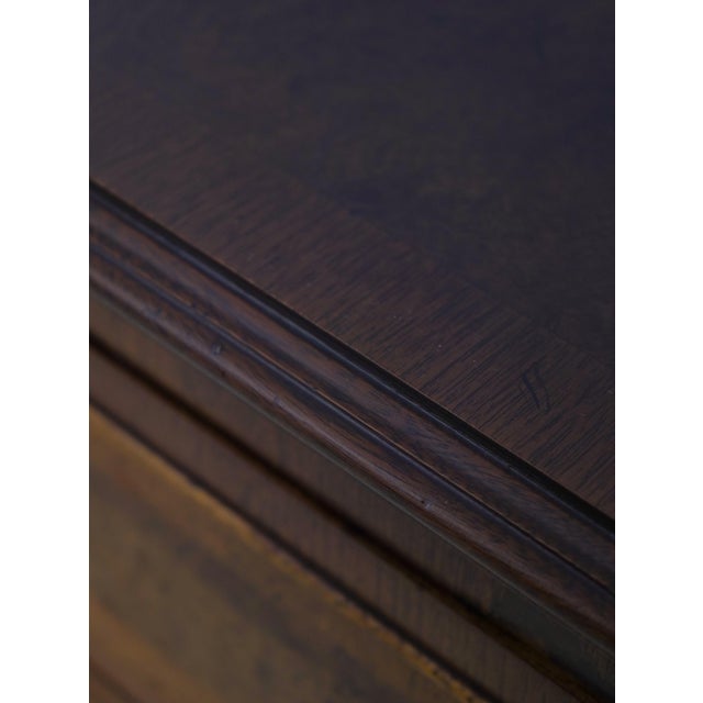 Baker Burl Walnut English Style Bachelors Chest For Sale - Image 14 of 17