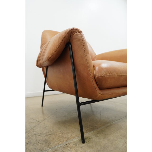 Brown Hooker Furniture Ambroise Metal Frame Club Chair For Sale - Image 8 of 17