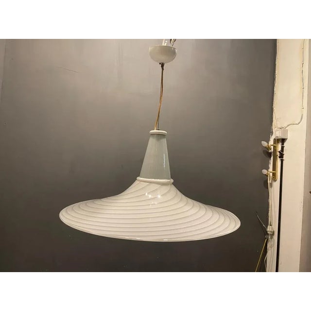 Murano Glass Swirl Pendant Light by Paolo Venini, 1970s For Sale - Image 11 of 13