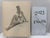 1940s Original t.e. Schrock Signed Graphite Illustration of Seated Woman in Beachwear, 10¼ × 8¼ In. For Sale In Atlanta - Image 6 of 6