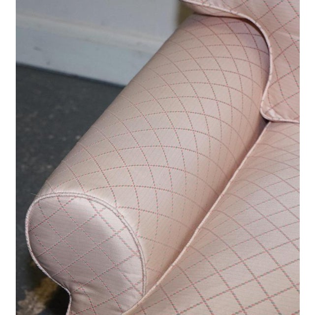 Textile Set of English Country House Feather Filled Lounge Chair and Ottoman For Sale - Image 7 of 18