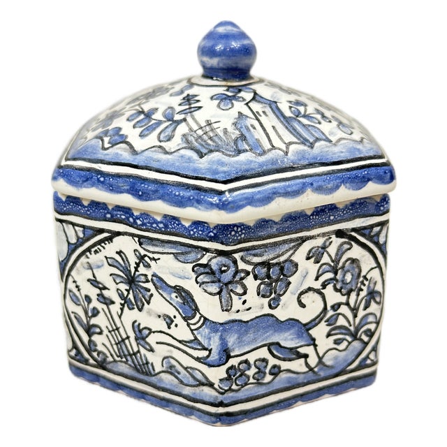 Vintage Hexagon Trinket Box For Sale