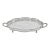 Large English Sheffield Silver Footed Gallery Tray - Engraved For Sale