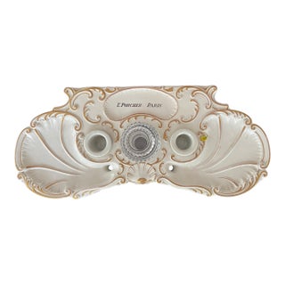 Art Nouveau Porcelain Inkwell, E. Porcher, Paris France, c.1900 For Sale