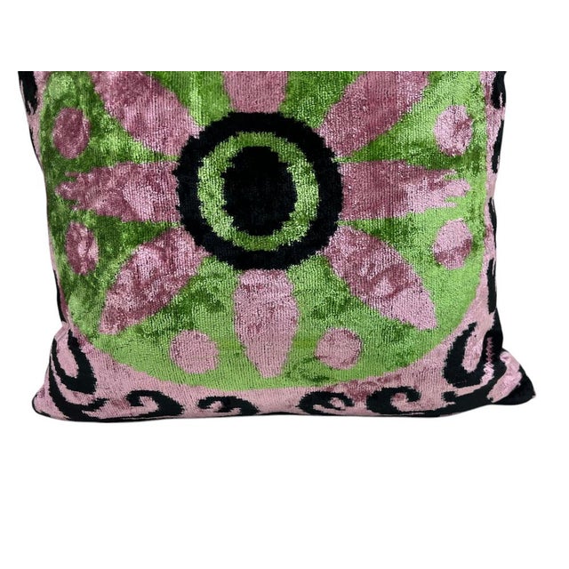 Textile Large Silk Cushion Cover with Mystic Design, 2000s For Sale - Image 7 of 11
