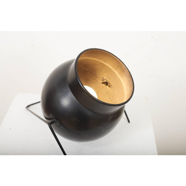 Vintage Table Lamp with Black Metal Stand For Sale - Image 4 of 13