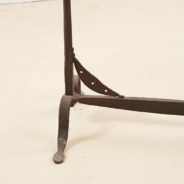 Wrought Iron Fireplace Andiron, 1700s For Sale - Image 3 of 5