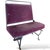 Mid-Century Industrial Bench with Purple Wool Upholstered Seat For Sale - Image 4 of 9