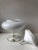 1960s Giant Vintage Murano Glass Compote Candy Dish in White For Sale - Image 5 of 12
