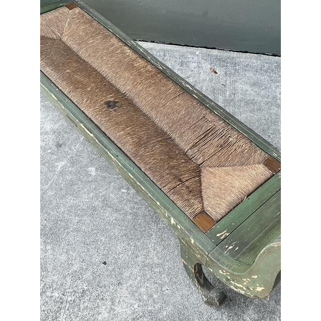 Wood Vintage 18th Century Israel Cope Scroll Settee For Sale - Image 7 of 15