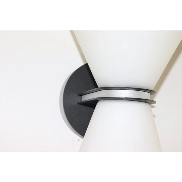 White 1980s Mid-Century Modern Murano Glass Wall Lamp For Sale - Image 8 of 13