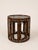 Wood Vintage Mirror and Bamboo Side Tables with Smoked Glass, 1970s, Set of 3 For Sale - Image 7 of 8