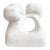 Carved White Chalk Modern Sculpture For Sale