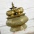 Phenomenal vintage East Java Indonesian brass Tepak Sireh betel nut set including a large brass bowl with removeable lid...