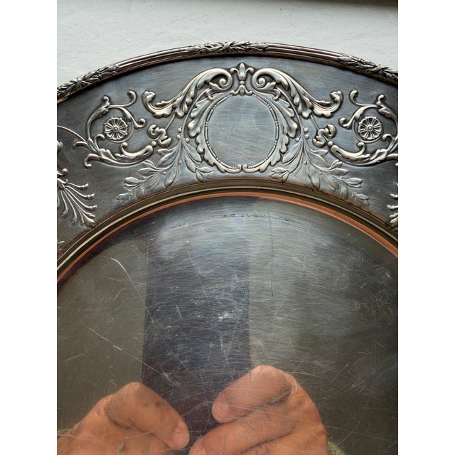 French Provincial 1930's Reed and Barton Silver Plated Dinner Plate For Sale - Image 3 of 6