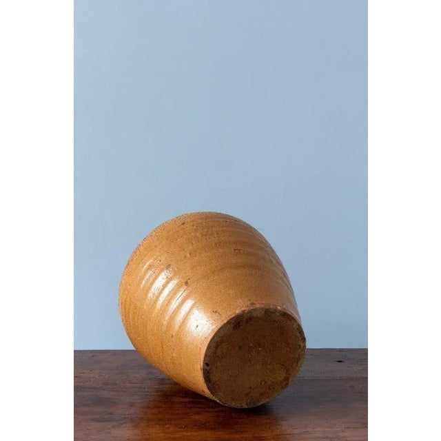 Mid-Century French Carved Stoneware Vase Table Lamp For Sale - Image 8 of 9