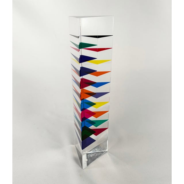 Modern Acrylic Tower Sculpture by Vasa Mihich For Sale In Los Angeles - Image 6 of 10