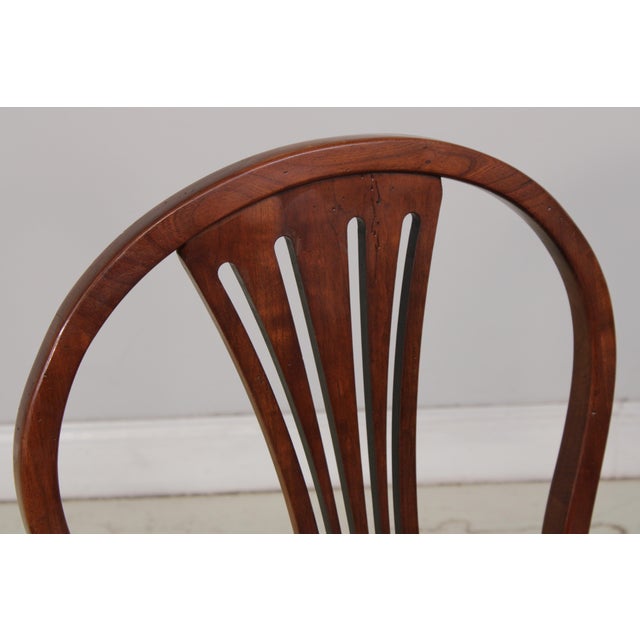 Brown Set of 8 Harden Cherry Balloon Back Dining Chairs For Sale - Image 8 of 18
