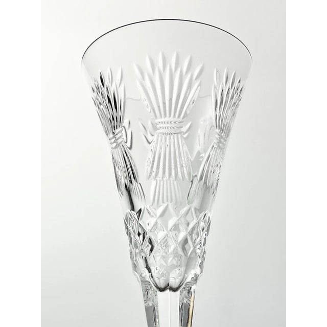 Waterford Crystal Waterford “Millennium Series” Pair of Prosperity Crystal Fluted Champagne Glasses - Set of 2 For Sale - Image 4 of 5