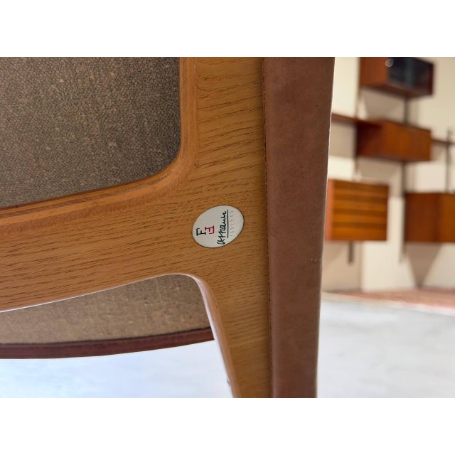 Saddle Brown Leather Dining Chairs Set of 4 Mid-Century Modern 1970s For Sale In Los Angeles - Image 6 of 14