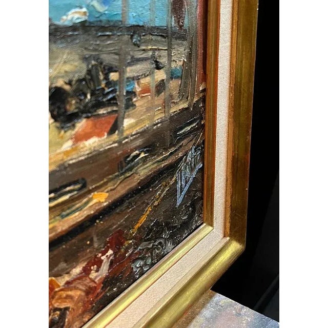 Leo Klein Von Diepold, Workers at the Port, Oil on Canvas, Framed For Sale - Image 11 of 13