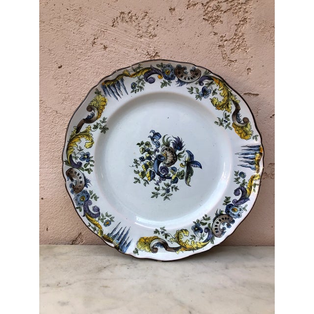 Ceramic Circa 1900 French Faience Plate Emile Galle Saint Clement For Sale - Image 7 of 7