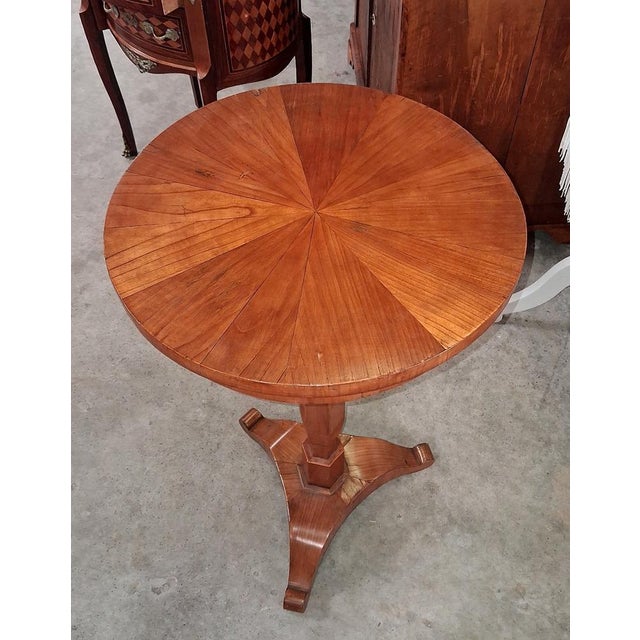 Traditional Biedermeier Side Table in Light Wood, 19th Century For Sale - Image 3 of 6