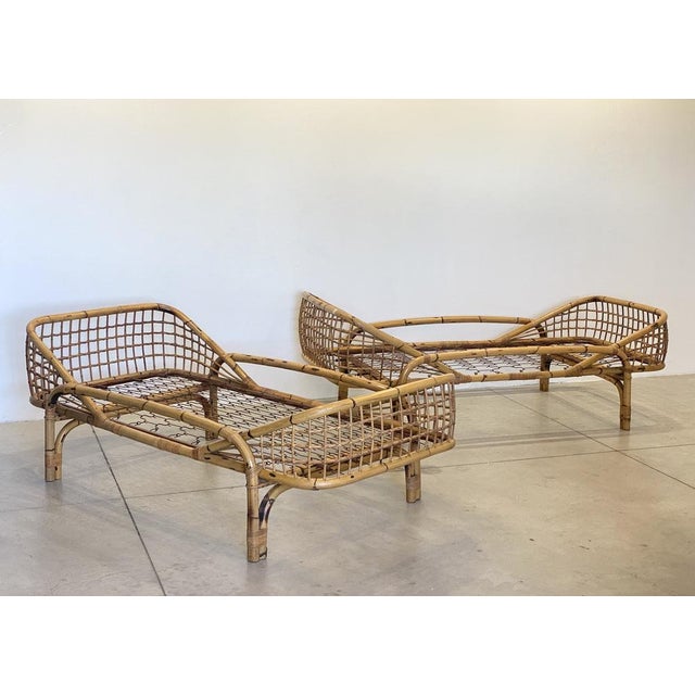 Set of Rattan and Bamboo Beds, 1970s For Sale - Image 4 of 18