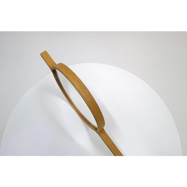 Mid 20th Century Handheld White Oak Mirror by Jørgen Gammelgaard For Sale - Image 5 of 12