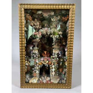 Diorama of a nativity scene under glass, called "Paradise," 18th century. Composition For Sale