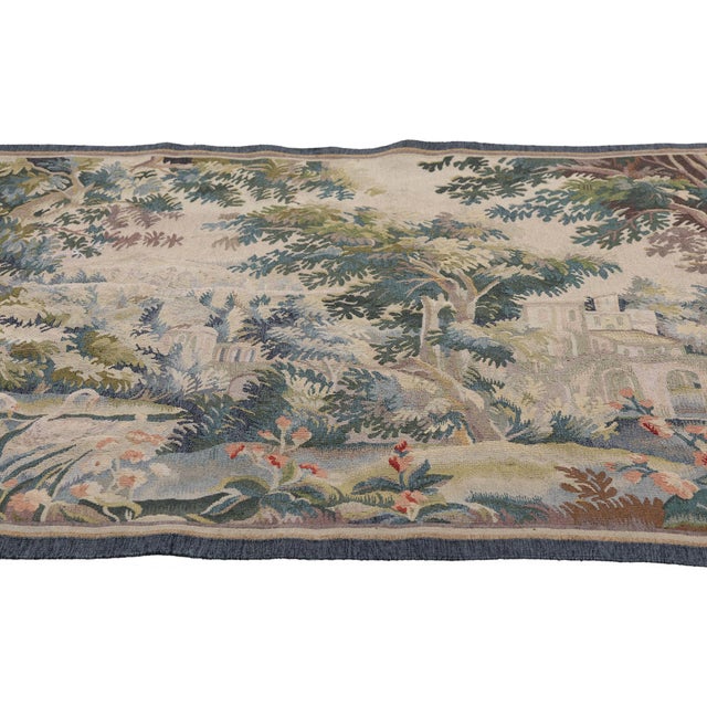 Rococo Vintage Chinese Aubusson Tapestry, 04'11 X 03'01 For Sale - Image 3 of 10