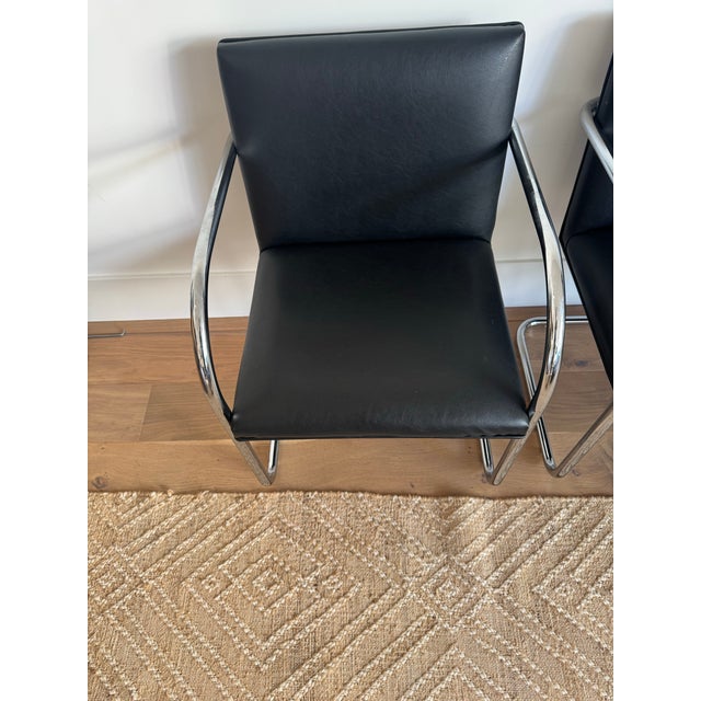 Mid-Century Modern Vintage Mies Van Der Rohe Tubular Brno Chairs by Gordon International For Sale - Image 3 of 7