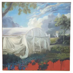 Magic Realist Composition, 1990, Large Acrylic